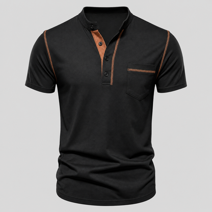 SUMMER FINAL SALE - Men's Henley Pocket Polo Shirt 12-Pack $34.99