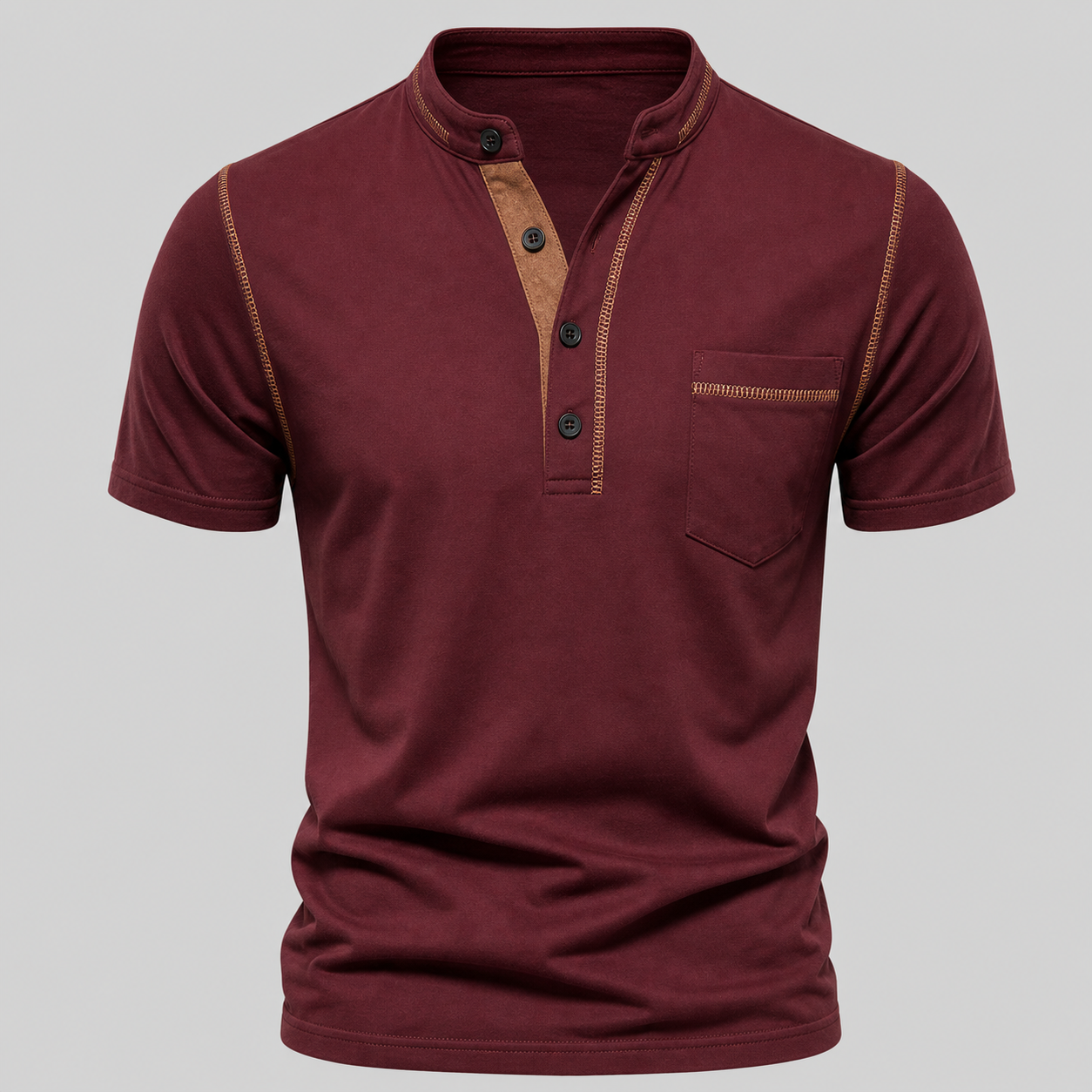 SUMMER FINAL SALE - Men's Henley Pocket Polo Shirt 12-Pack $34.99