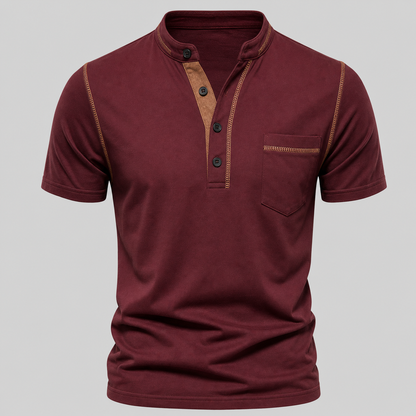 SUMMER FINAL SALE - Men's Henley Pocket Polo Shirt 12-Pack $34.99