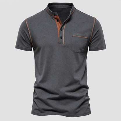 SUMMER FINAL SALE - Men's Henley Pocket Polo Shirt 12-Pack $34.99