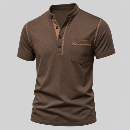 SUMMER FINAL SALE - Men's Henley Pocket Polo Shirt 12-Pack $34.99