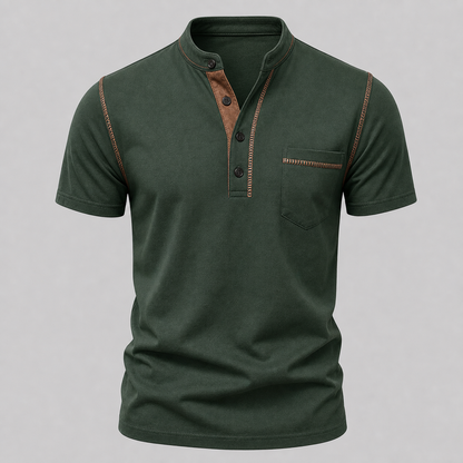 SUMMER FINAL SALE - Men's Henley Pocket Polo Shirt 12-Pack $34.99