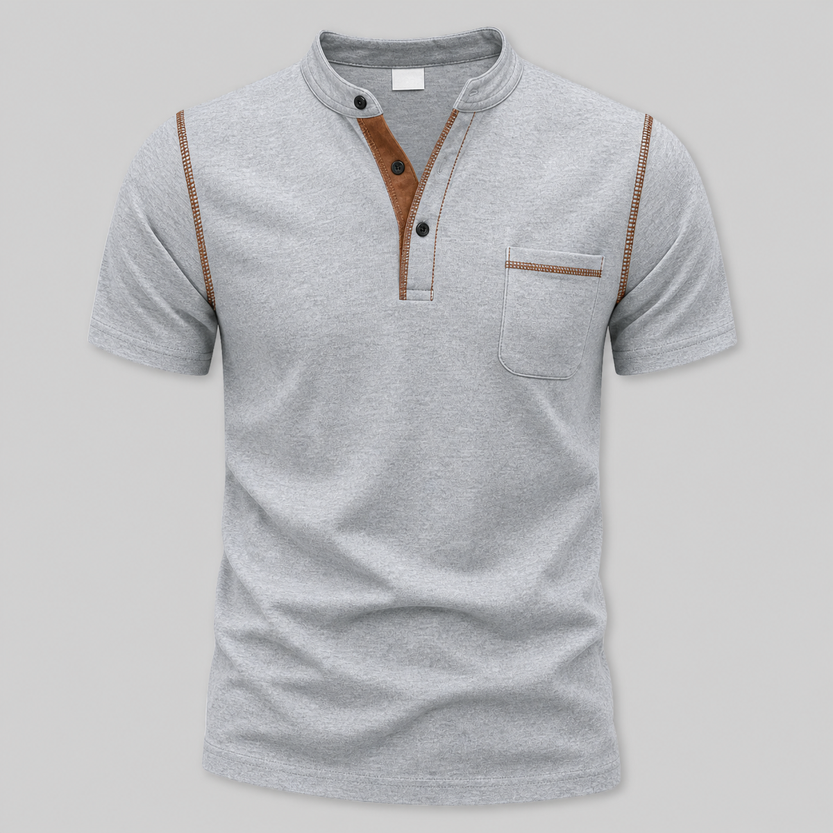 SUMMER FINAL SALE - Men's Henley Pocket Polo Shirt 12-Pack $34.99