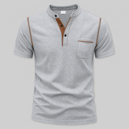 SUMMER FINAL SALE - Men's Henley Pocket Polo Shirt 12-Pack $34.99