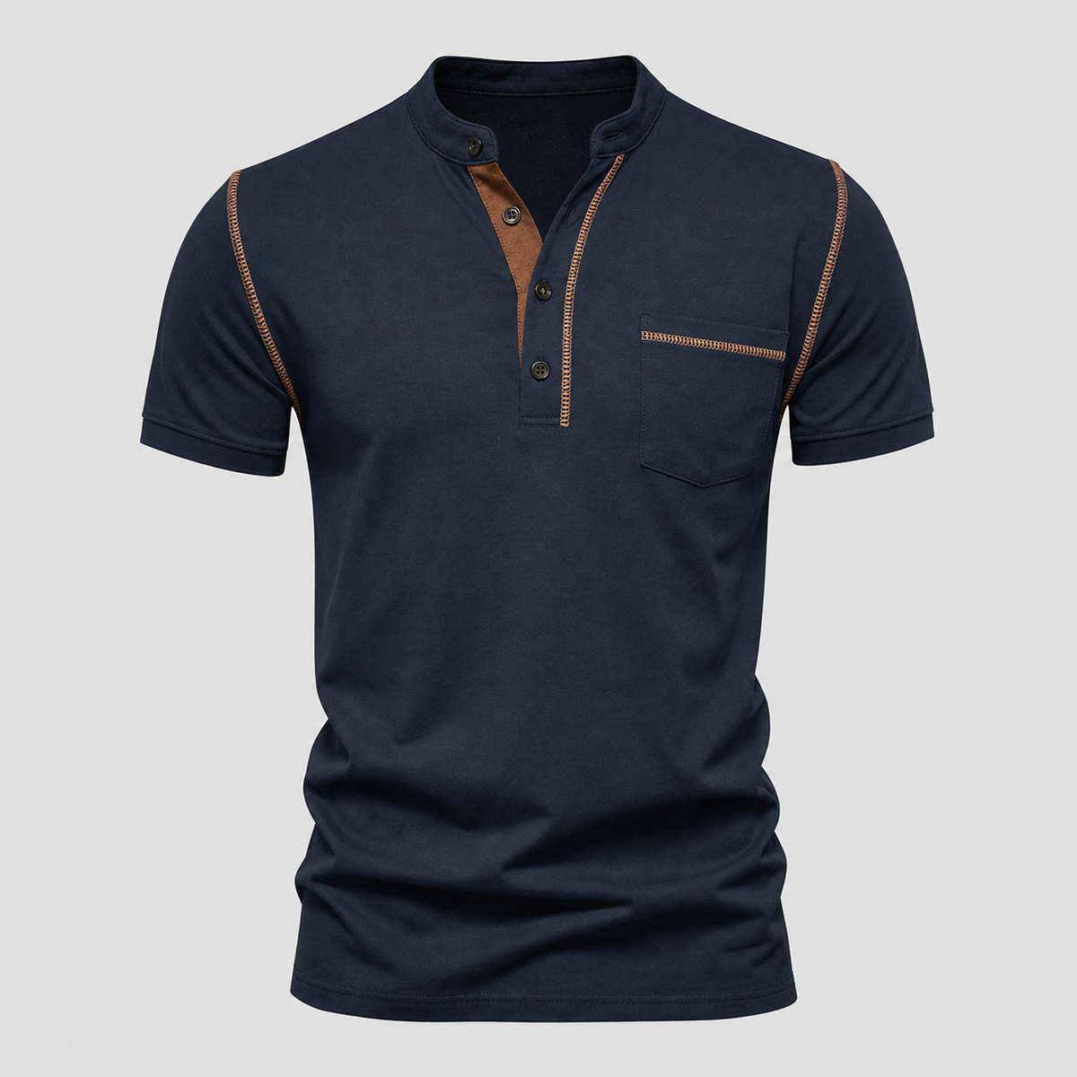 SUMMER FINAL SALE - Men's Henley Pocket Polo Shirt 12-Pack $34.99