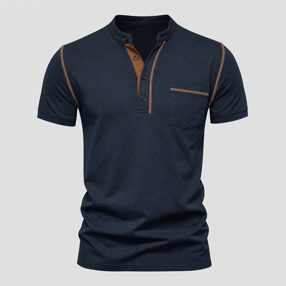 SUMMER FINAL SALE - Men's Henley Pocket Polo Shirt 12-Pack $34.99
