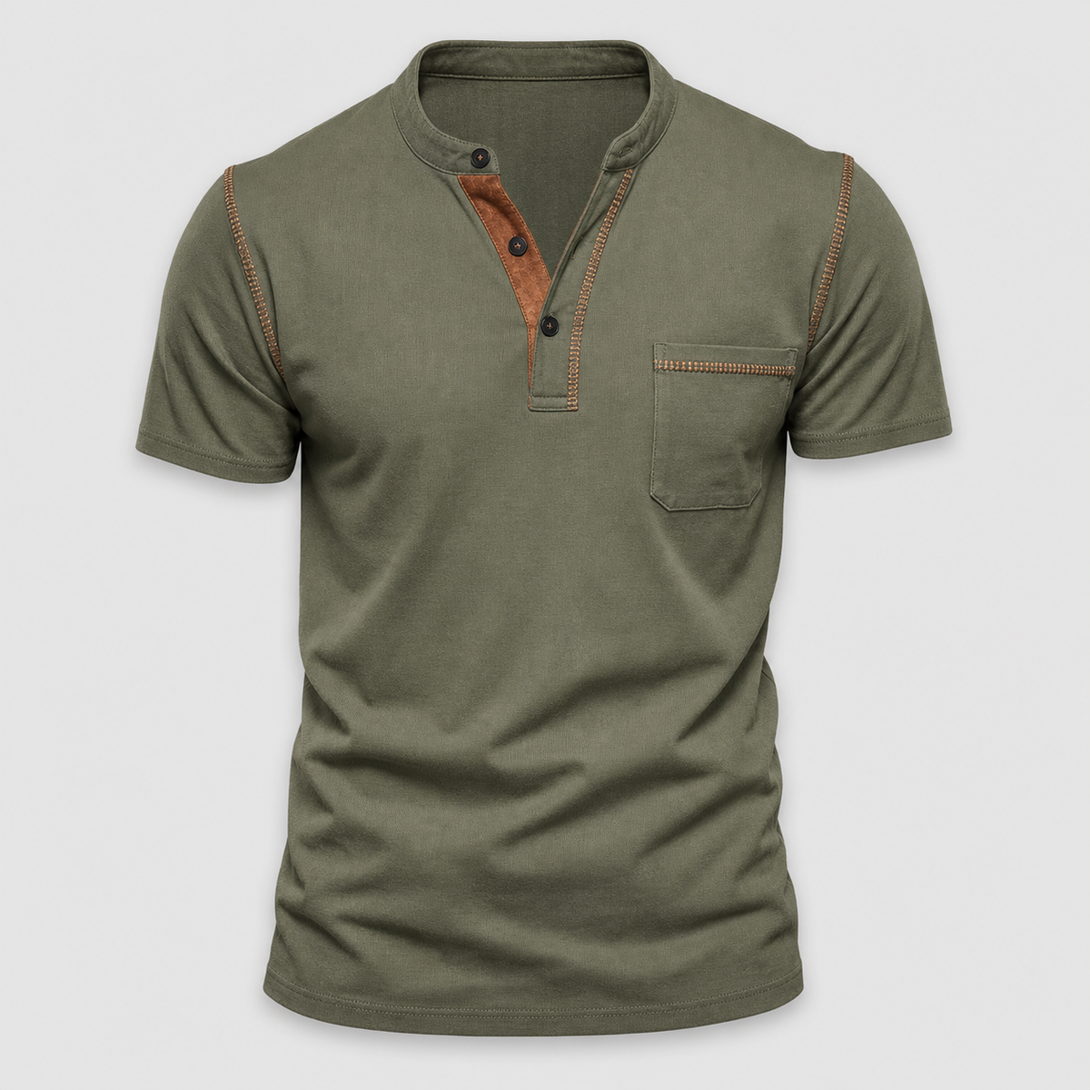 SUMMER FINAL SALE - Men's Henley Pocket Polo Shirt 12-Pack $34.99