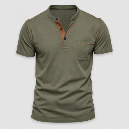 SUMMER FINAL SALE - Men's Henley Pocket Polo Shirt 12-Pack $34.99