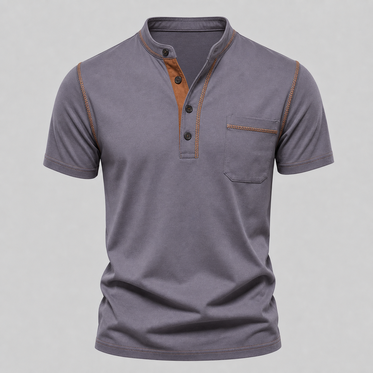 SUMMER FINAL SALE - Men's Henley Pocket Polo Shirt 12-Pack $34.99