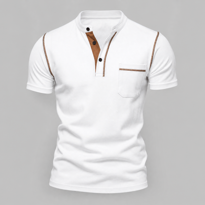 SUMMER FINAL SALE - Men's Henley Pocket Polo Shirt 12-Pack $34.99