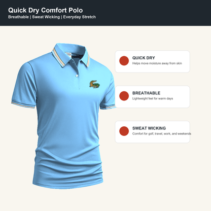 SUMMER FINAL SALE - Men's Quick Dry Breathable Polo Shirt 15-Pack $34.99