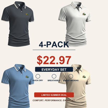 ⏰SUMMER FINAL SALE - Men's Quick Dry Breathable Polo Shirt 15-Pack $34.99