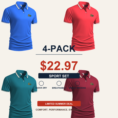 ⏰SUMMER FINAL SALE - Men's Quick Dry Breathable Polo Shirt 15-Pack $34.99