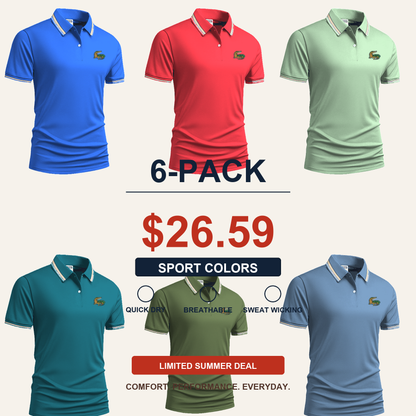 ⏰SUMMER FINAL SALE - Men's Quick Dry Breathable Polo Shirt 15-Pack $34.99