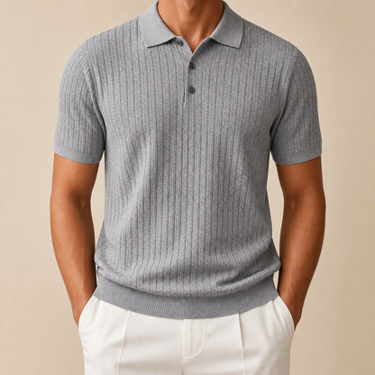 FINAL SALE⚡8 Packs for $34.99⚡- Men’s Textured Short Sleeve Knit Polo Shirt