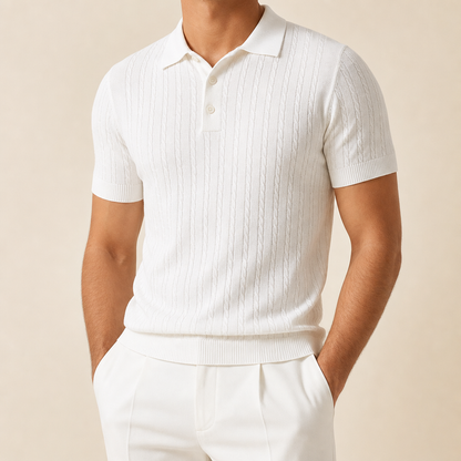 FINAL SALE⚡8 Packs for $34.99⚡- Men’s Textured Short Sleeve Knit Polo Shirt