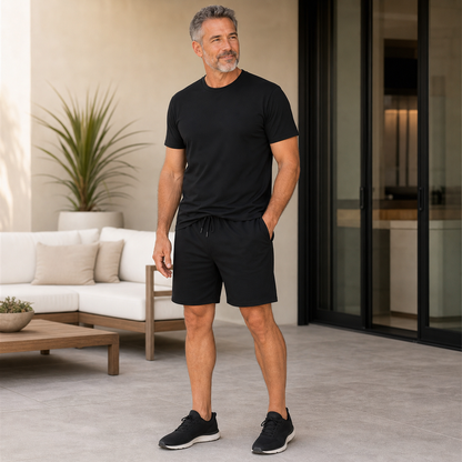 Men's Casual T-Shirt and Shorts Two-Piece Set