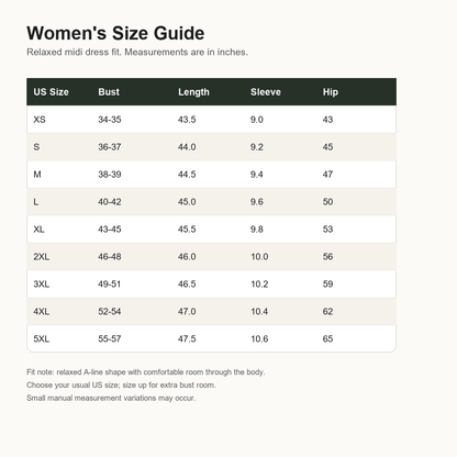 Women's Relaxed Linen-Blend Pocket Midi Dress
