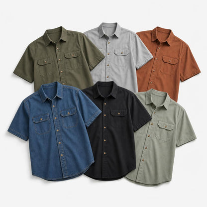 FINAL SALE⚡10 Packs for $34.99⚡- Men’s Short Sleeve Utility Work Shirt