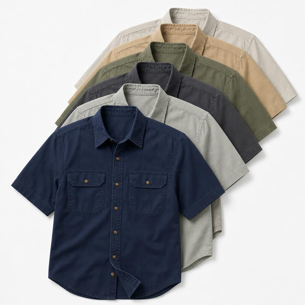 ❀⚡10 Packs for $34.99⚡- Men’s Short Sleeve Utility Work Shirt