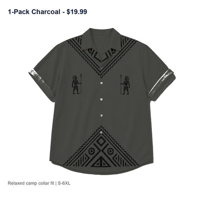 CLEARANCE SALE - Men's Tribal Pattern Camp Collar Shirt - 14 Colors & Bundle Deals