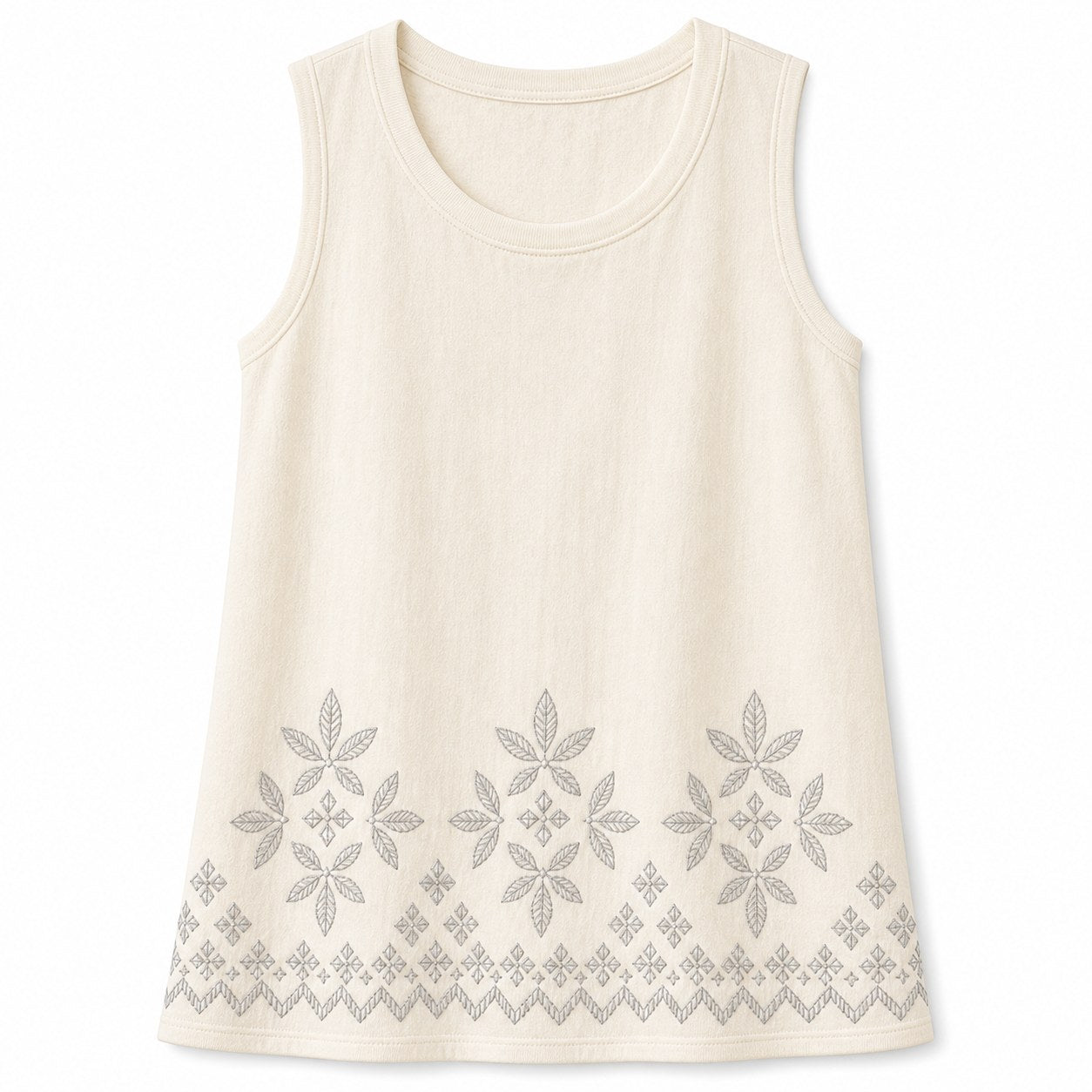 CLEARANCE SALE - Women's Embroidered Border Sleeveless Tank Top - 14 Colors & Bundle Deals