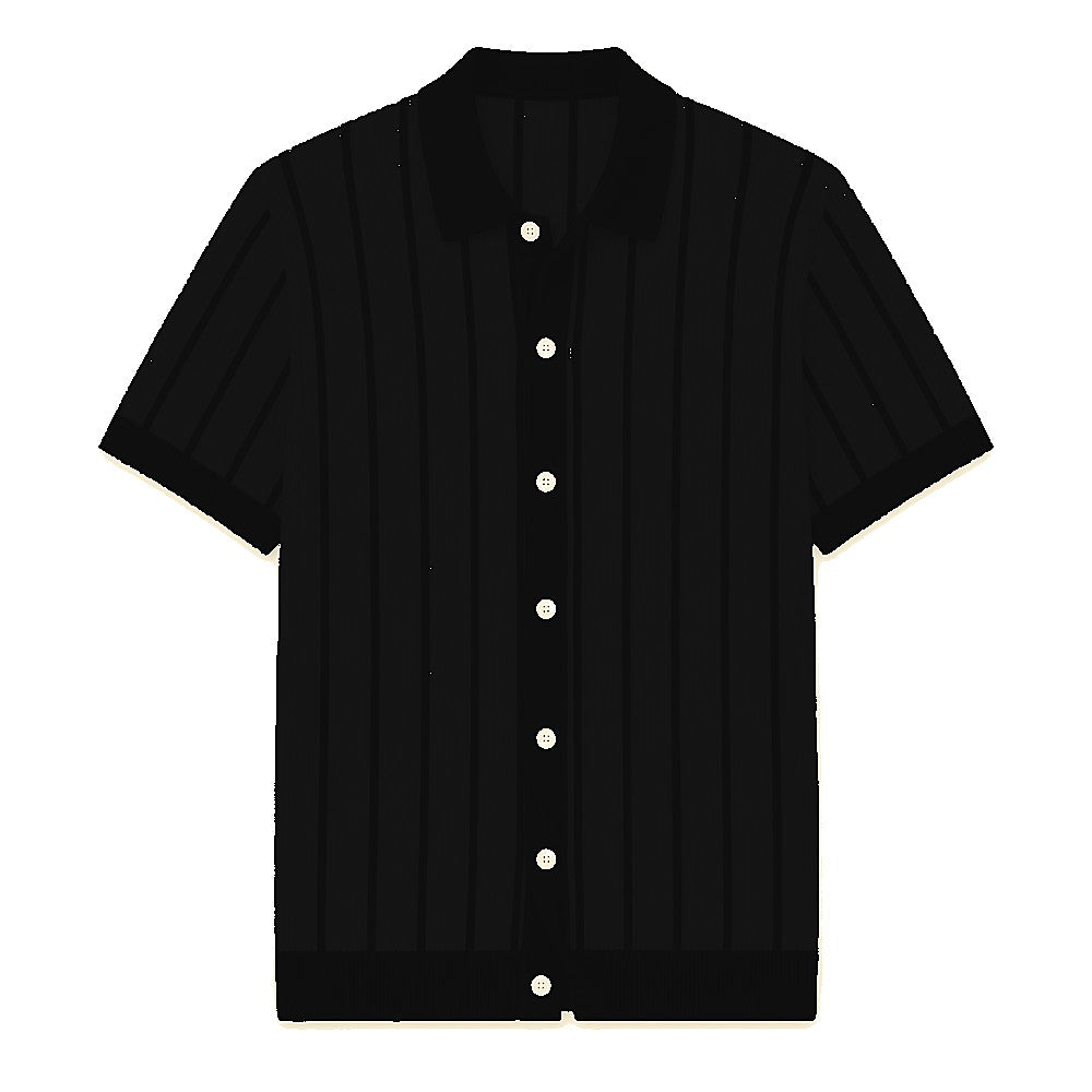 CLEARANCE SALE - Men's Striped Knit Polo Cardigan - 14 Colors & Bundle Deals