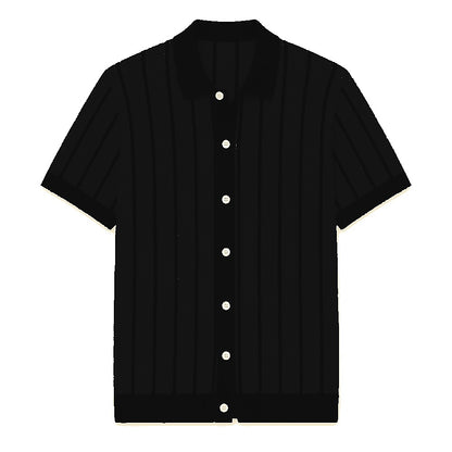 CLEARANCE SALE - Men's Striped Knit Polo Cardigan - 14 Colors & Bundle Deals