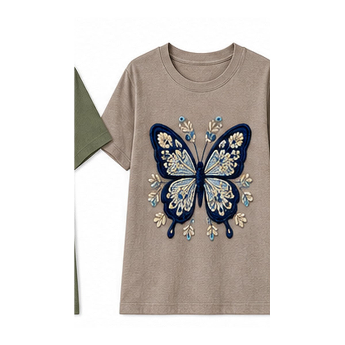 CLEARANCE SALE - Women's Crochet Butterfly Graphic Tee - 14 Colors & Bundle Deals