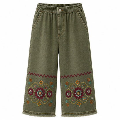 CLEARANCE SALE - Women's Embroidered Denim Capri Pants - 14 Washes & Bundle Deals