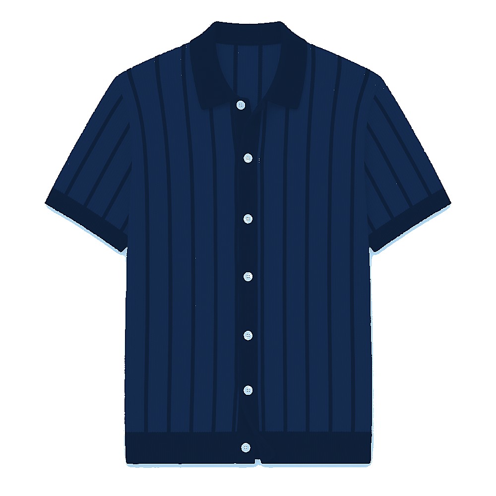 CLEARANCE SALE - Men's Striped Knit Polo Cardigan - 14 Colors & Bundle Deals