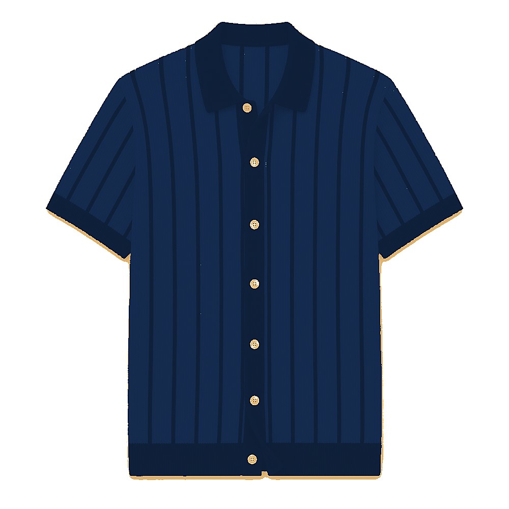 CLEARANCE SALE - Men's Striped Knit Polo Cardigan - 14 Colors & Bundle Deals