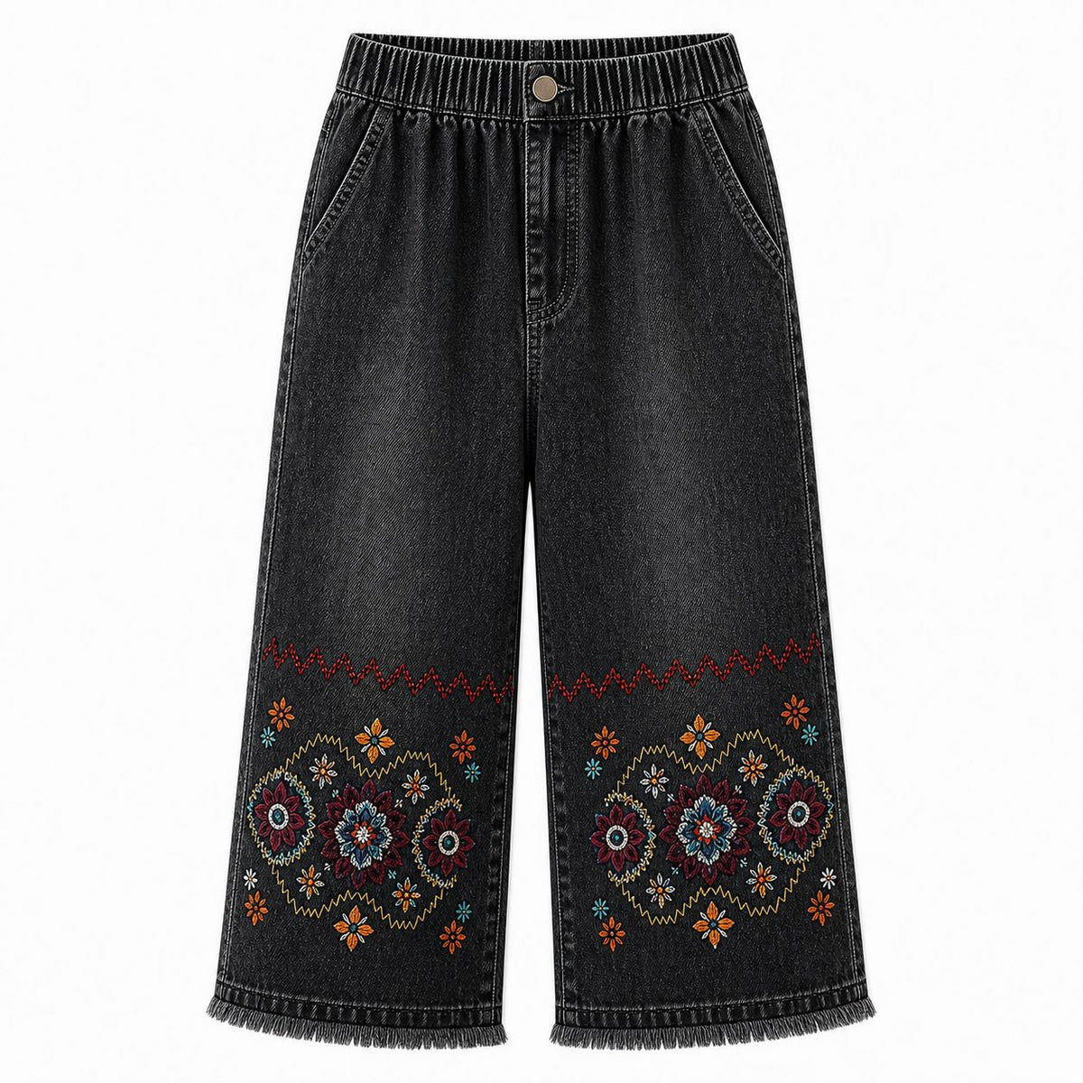 CLEARANCE SALE - Women's Embroidered Denim Capri Pants - 14 Washes & Bundle Deals