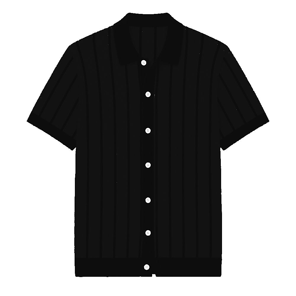 CLEARANCE SALE - Men's Striped Knit Polo Cardigan - 14 Colors & Bundle Deals
