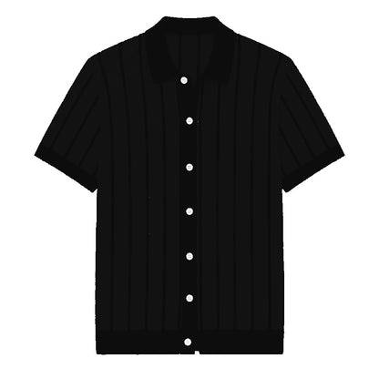 CLEARANCE SALE - Men's Striped Knit Polo Cardigan - 14 Colors & Bundle Deals
